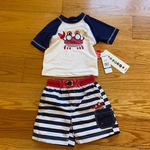 Baby Boys 2 Piece Swim Suit - 24 Mos